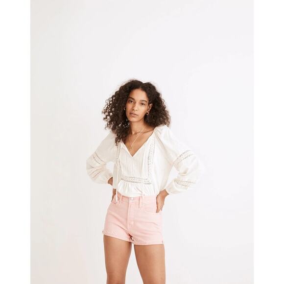 Madewell The Perfect Jean Short Garment-Dye Edition Autumn Pink Size 28 - Picture 5 of 11